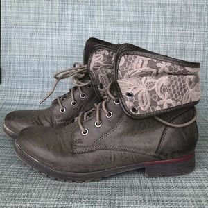 Rock & Candy Spraypaint Combat Boots
